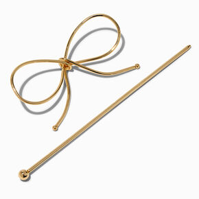 Gold-tone Bow Hair Pin,