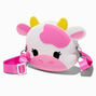 Claire&#39;s Club Pink Cow Crossbody Bag,