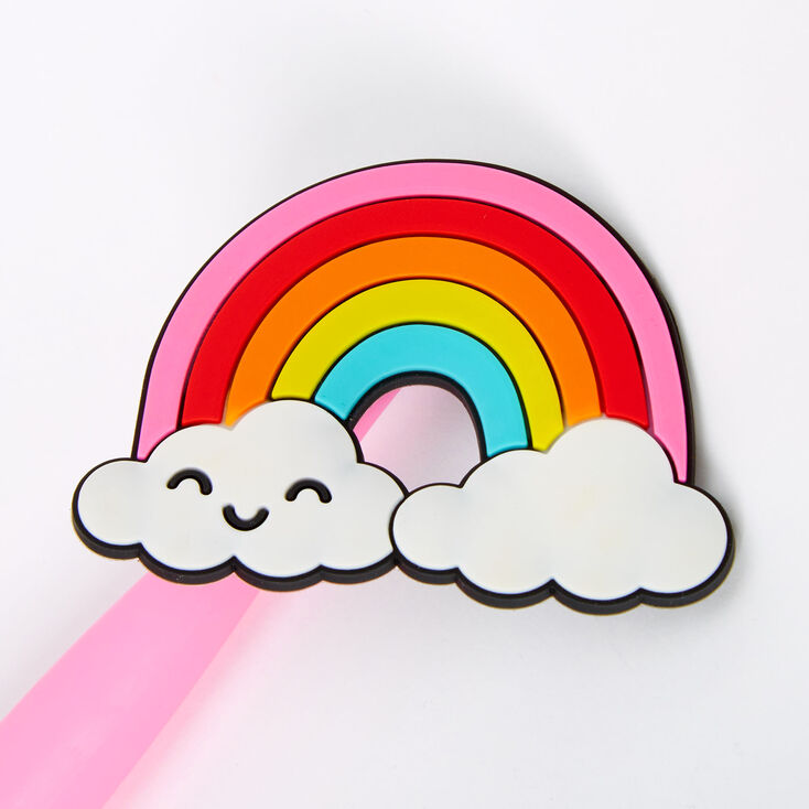 Silicone Rainbow Floppy Topper Pen - Pink,