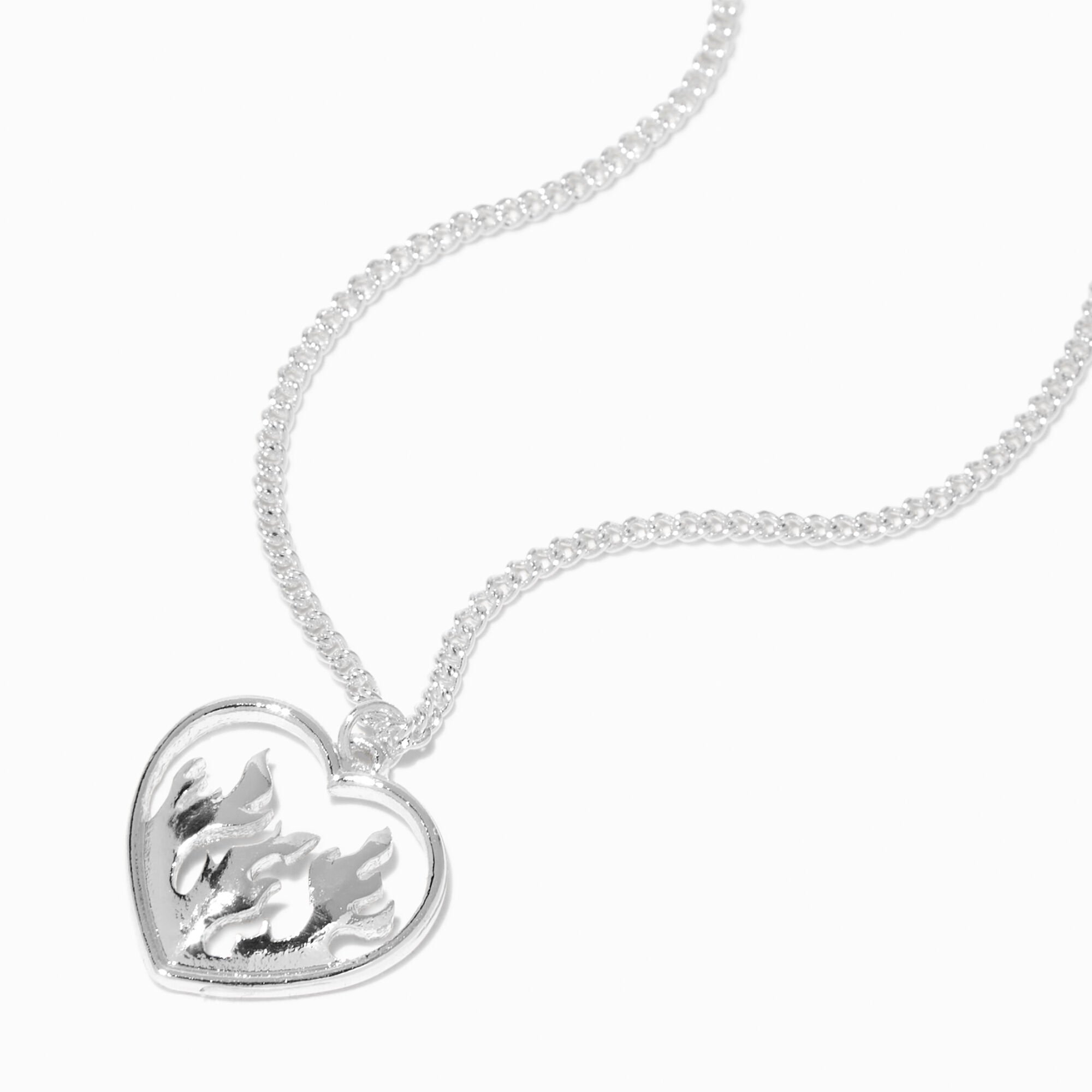 Flaming heart pendant discount