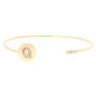 Gold Initial Cuff Bracelet - Q,