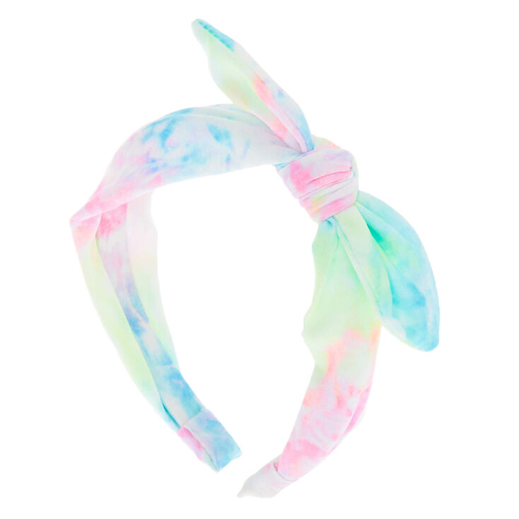 Pastel Tie Dye Knotted Bow Headband | Claire's