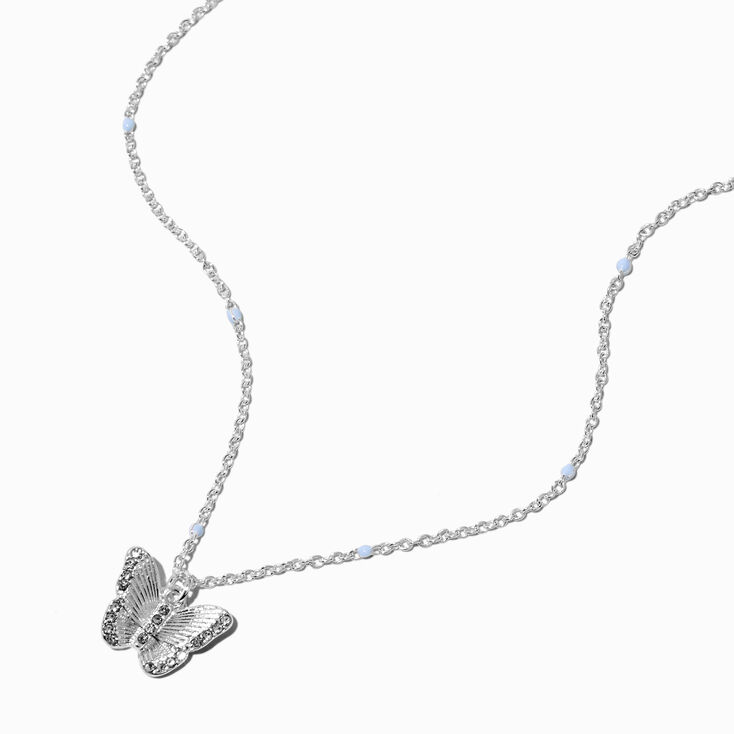 Silver-tone Butterfly Pendant Necklace,