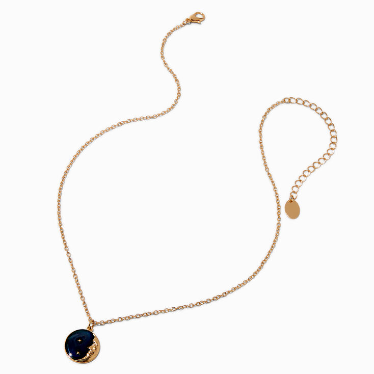 Mood Crescent Moon Pendant Necklace ,