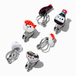 Sushi Clip-On Stud Earrings - 3 Pack,