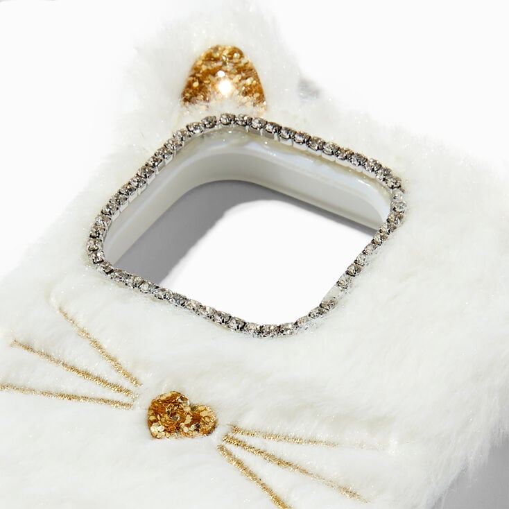 Furry White Kitty Cat Phone Case - Fits iPhone&reg; 13 Pro,