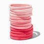 Tonal Pink Rolled Hair Ties - 12 Pack,