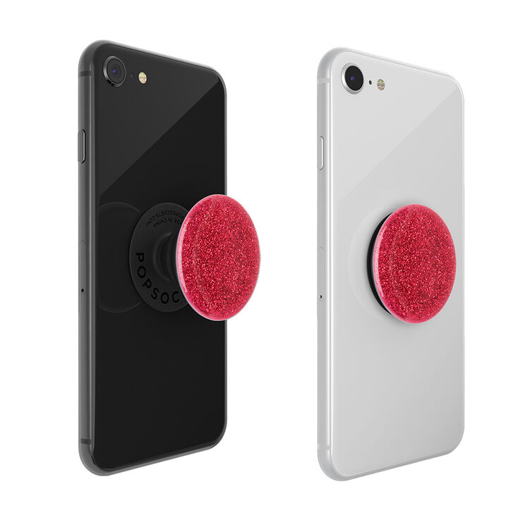 PopSocket PopGrip rouge &agrave; paillettes,