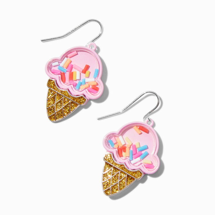 Pendantes shaker cornet de glace fraise,