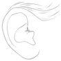 Silver 16G Whale Tail Tragus Stud Earring,