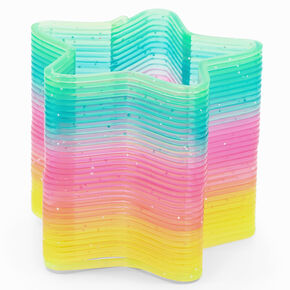Star Rainbow Glitter Springy Slinky Fidget Toy,