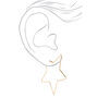 Gold 60MM Star Hoop Earrings,