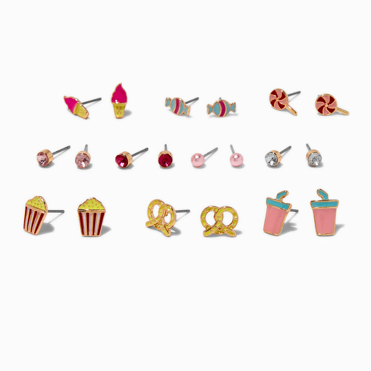 Clous d&#39;oreilles friandises cin&eacute;ma - Lot de 10,