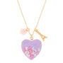 Gold Butterfly Paris Locket Pendant Necklace,