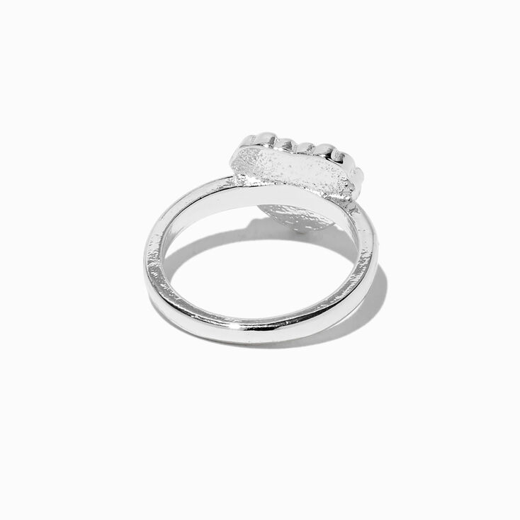 Light Blue Enamel Heart Rings Stack - 2 Pack,