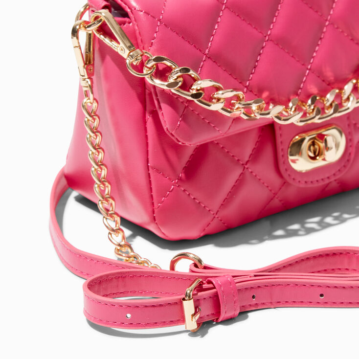 Claire's Quilted Dual Strap Crossbody Bag