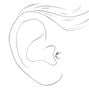 Boucles d&#39;oreilles arri&egrave;re plat pour piercing tragus lune couleur argent&eacute;e - Lot de 3,
