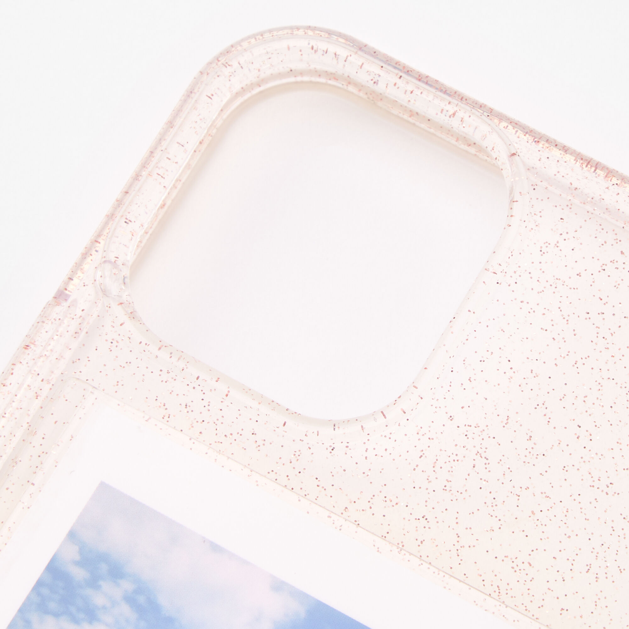 Clear Glitter Instax Mini Pocket Protective Phone Case - Fits iPhone 12/12 Pro,
