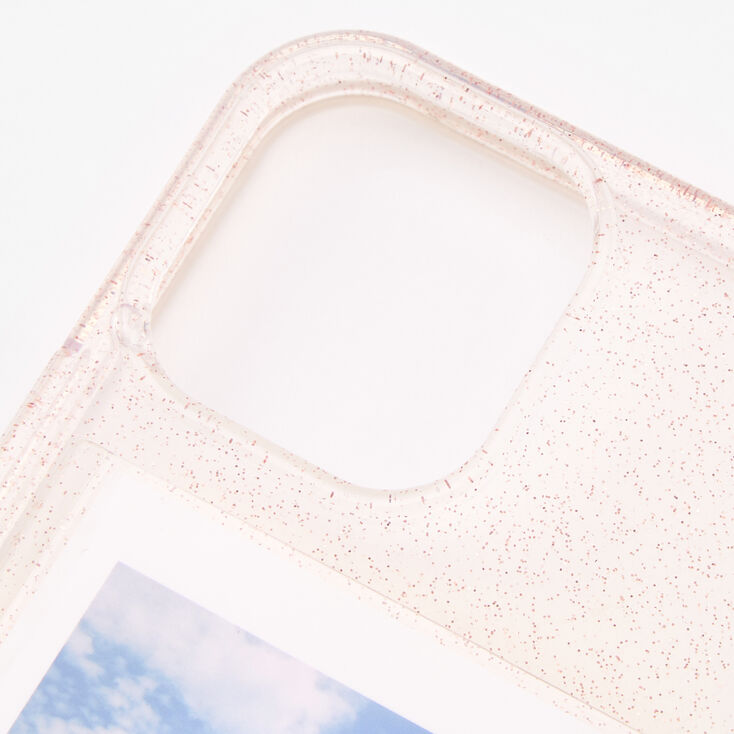 Clear Glitter Instax Mini Pocket Protective Phone Case - Fits iPhone 12/12 Pro,