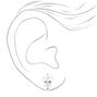 Silver Cubic Zirconia Turtle Clip On Stud Earrings,