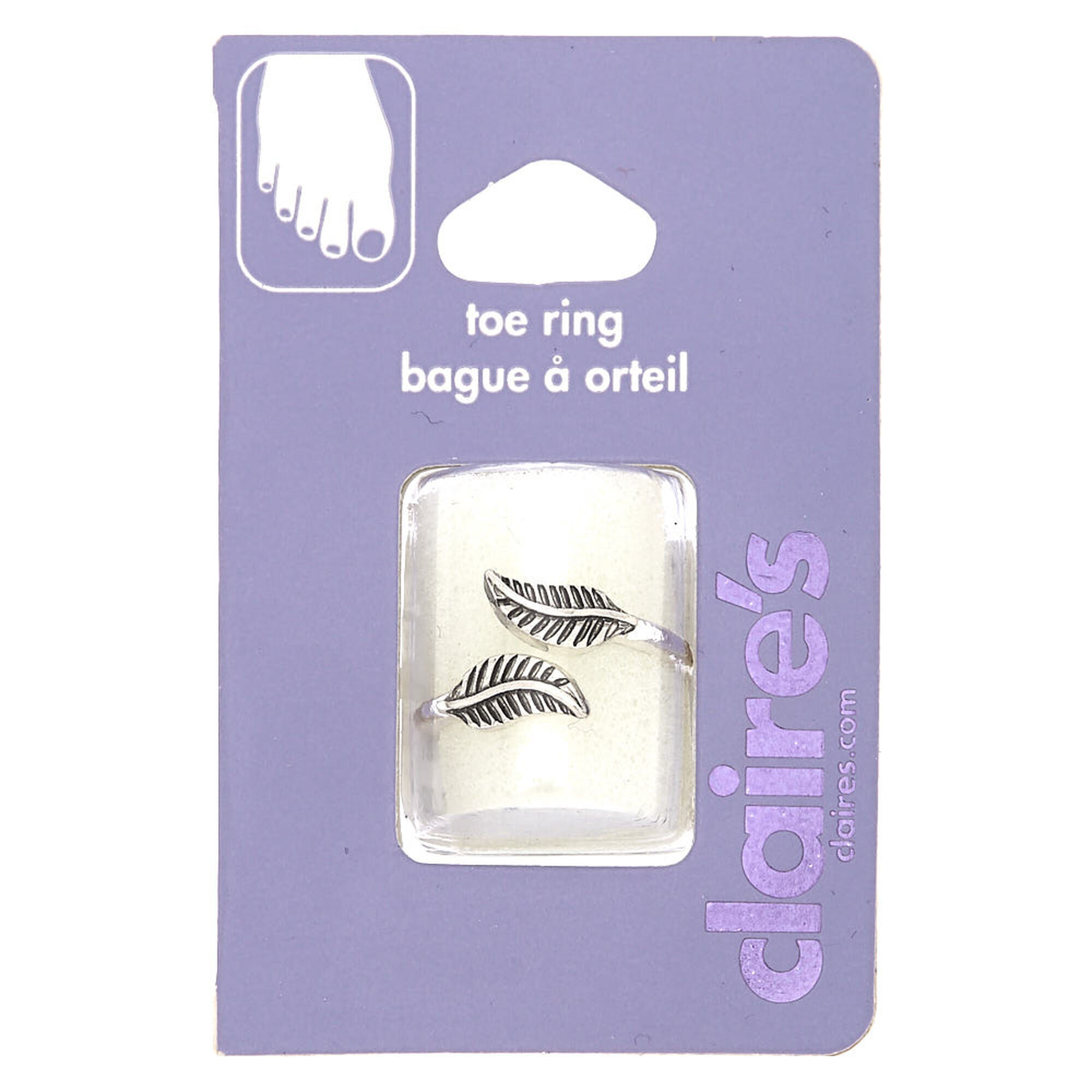 Silver Leaf Wrap Toe Ring,