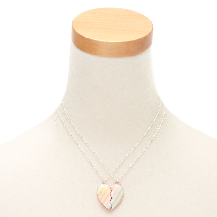 Best Friends Pastel Stripe Pendant Necklaces - 2 Pack,