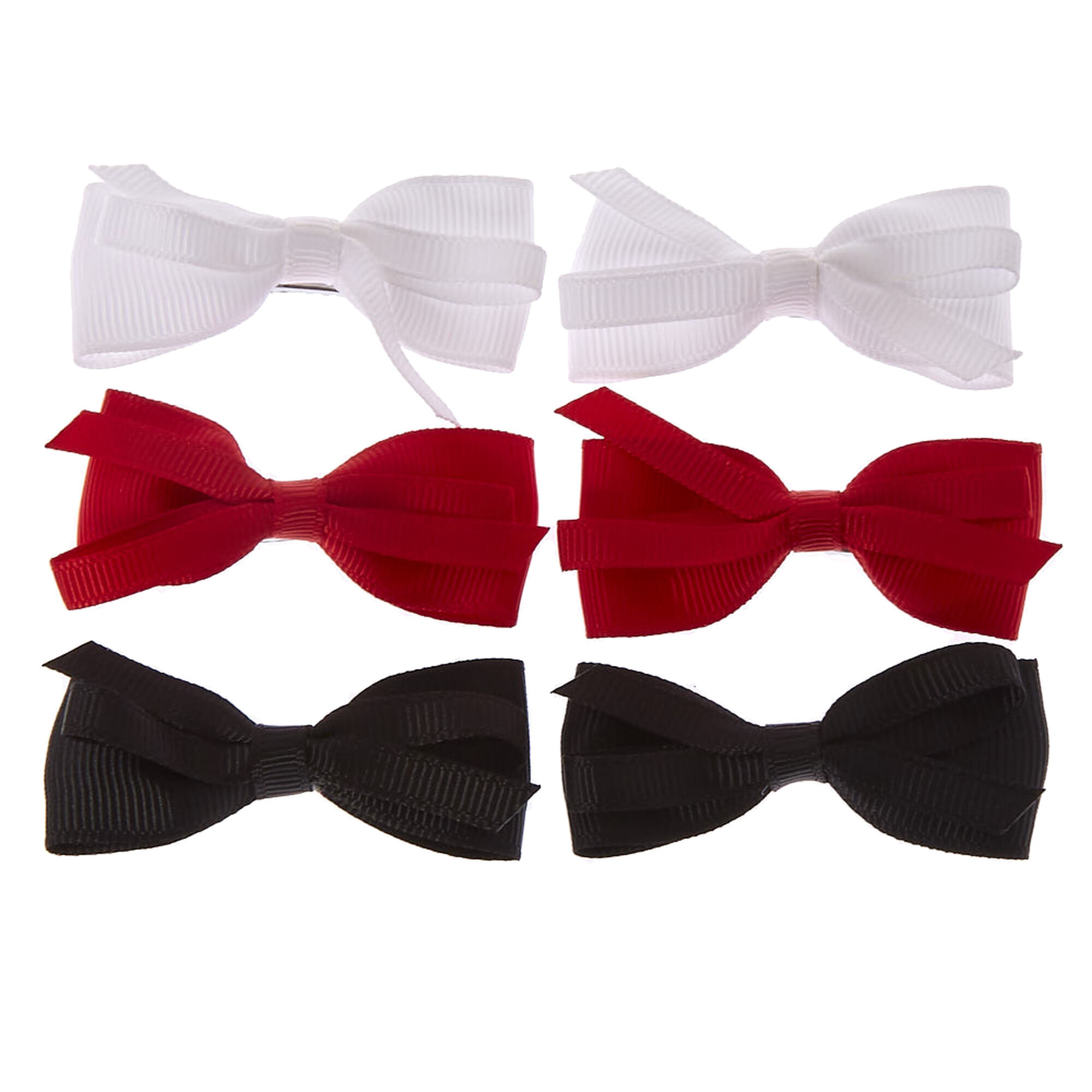 View Claires Club Preppy Hair Bow Clips 6 Pack information