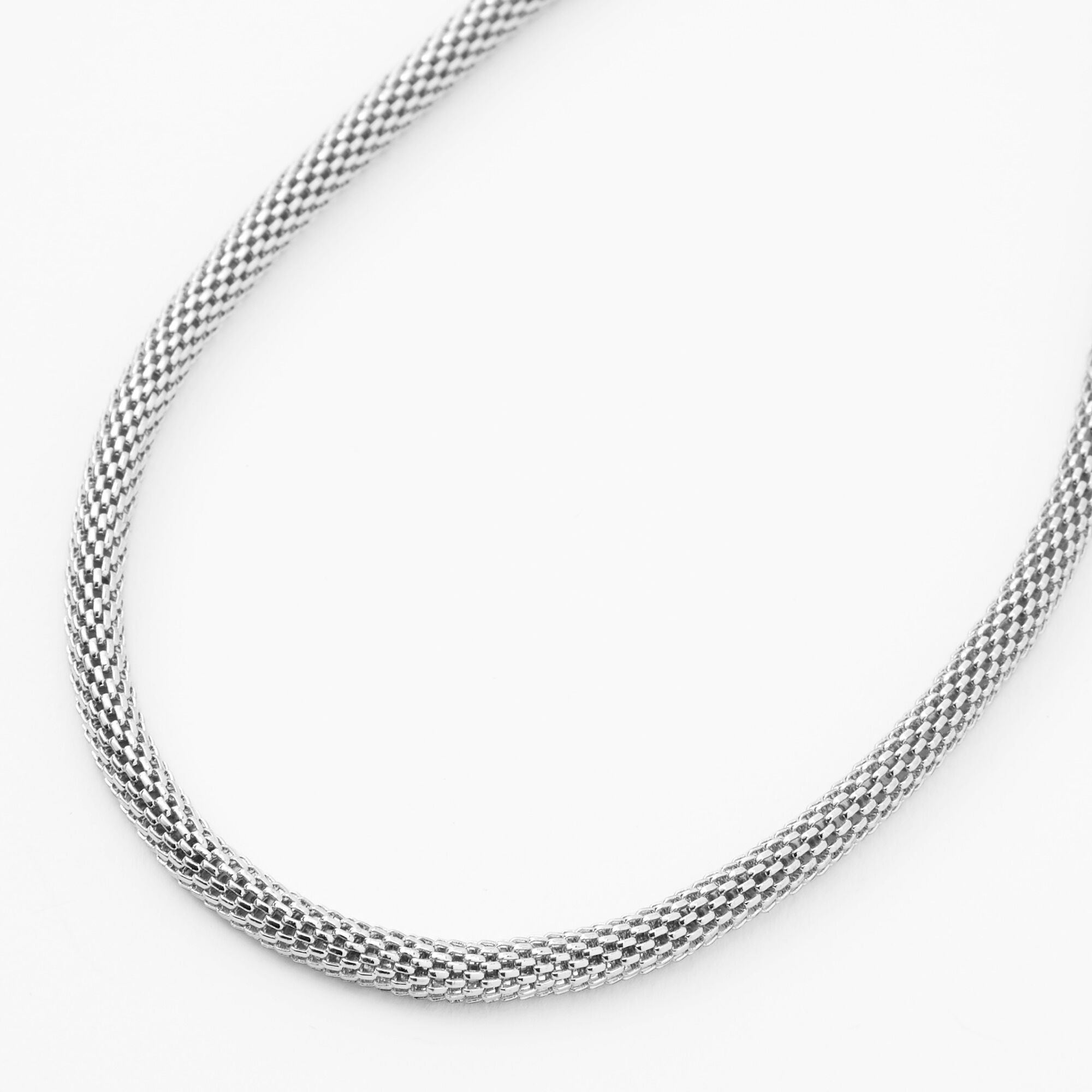 Silver sale mesh chain