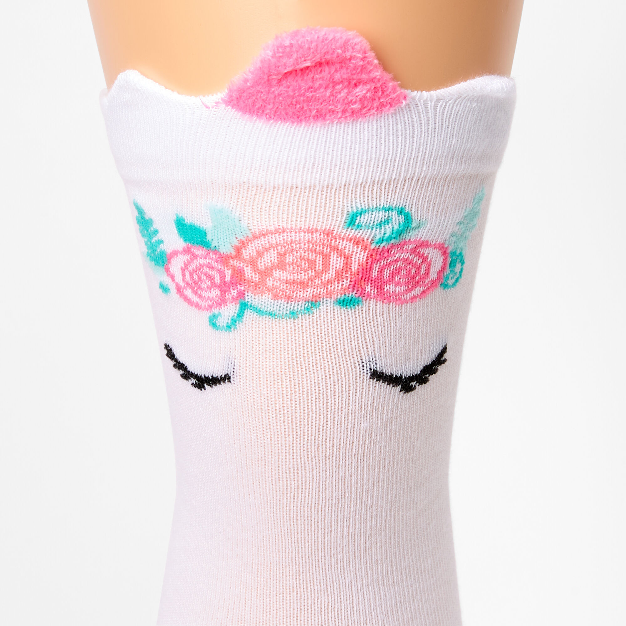 Unicorn Over The Knee Socks - White,