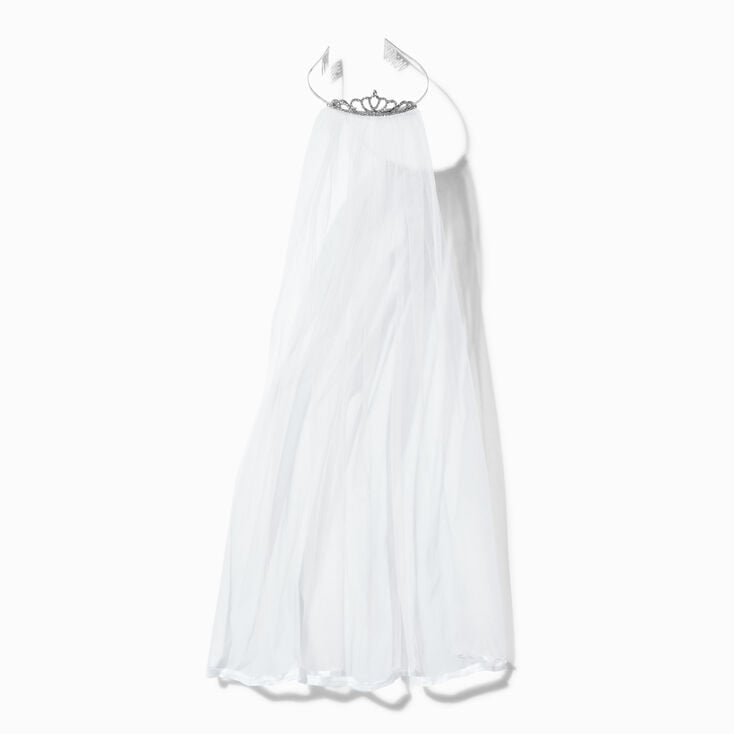 Claire's Club Special Occasion White Veil Crown
