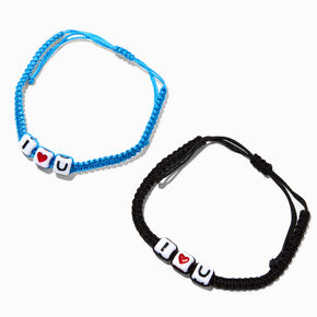 Best Friends Beaded Love Adjustable Bracelets - 2 Pack,