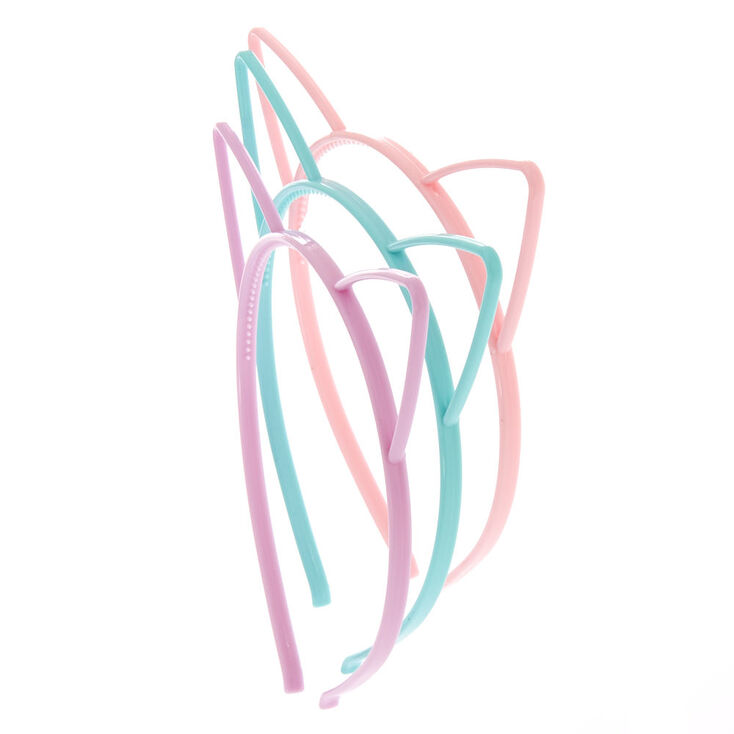 Claire S Club Pastel Cat Ears Headbands 3 Pack Claire S