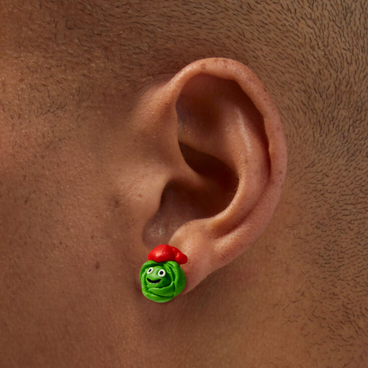 Holiday Traditions Fimo Clay Stud Earrings - 3 Pack,