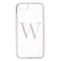 Pink Stone W Initial Phone Case - Fits iPhone 6/7/8/SE,