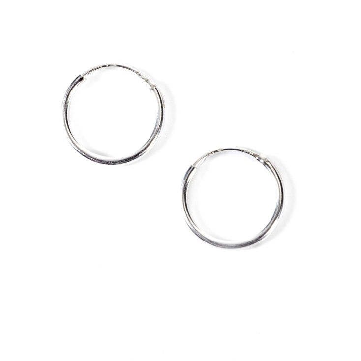 Cr&eacute;oles torsad&eacute;es 12mm en argent,