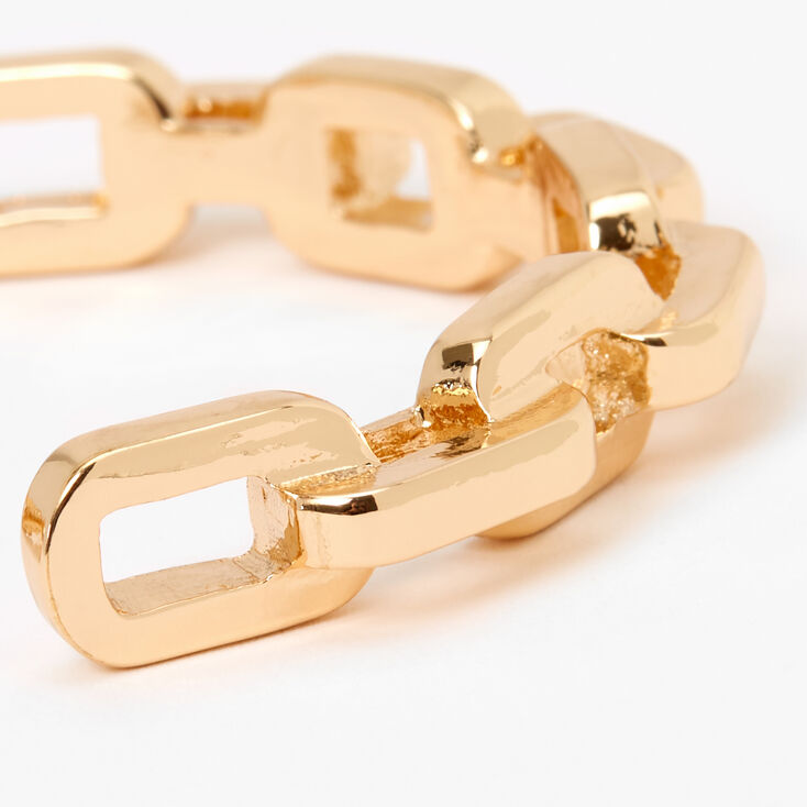 Gold Chunky Chain Link Cuff Bracelet,