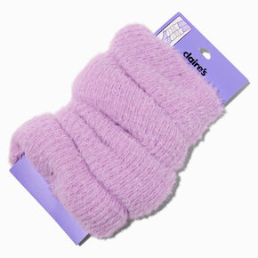 Lilac Sweater-Knit Leg Warmers,