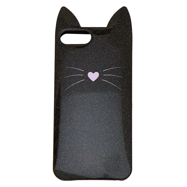 Black Cat Glitter Phone Case - Fits iPhone 6/7/8/SE,
