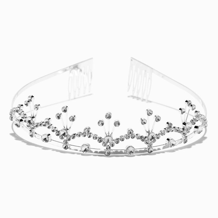 Claire&#39;s Club Silver Tri Filigree Tiara,