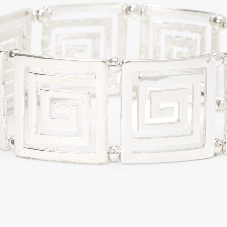 SilverGreek Key Stretch Bracelet,