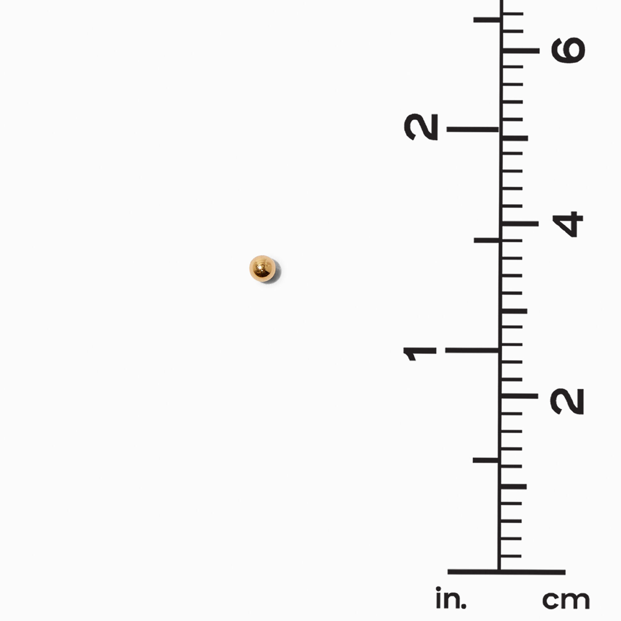 C LUXE by Claire's 14k Yellow Gold 3MM Ball Stud Earrings,