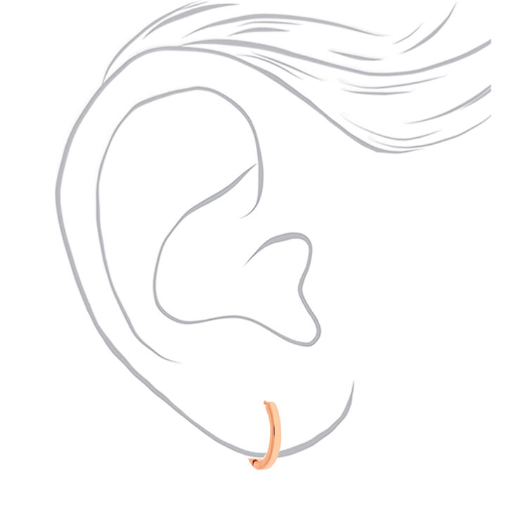 18kt Rose Gold Plated 14MM Hoop Earrings,