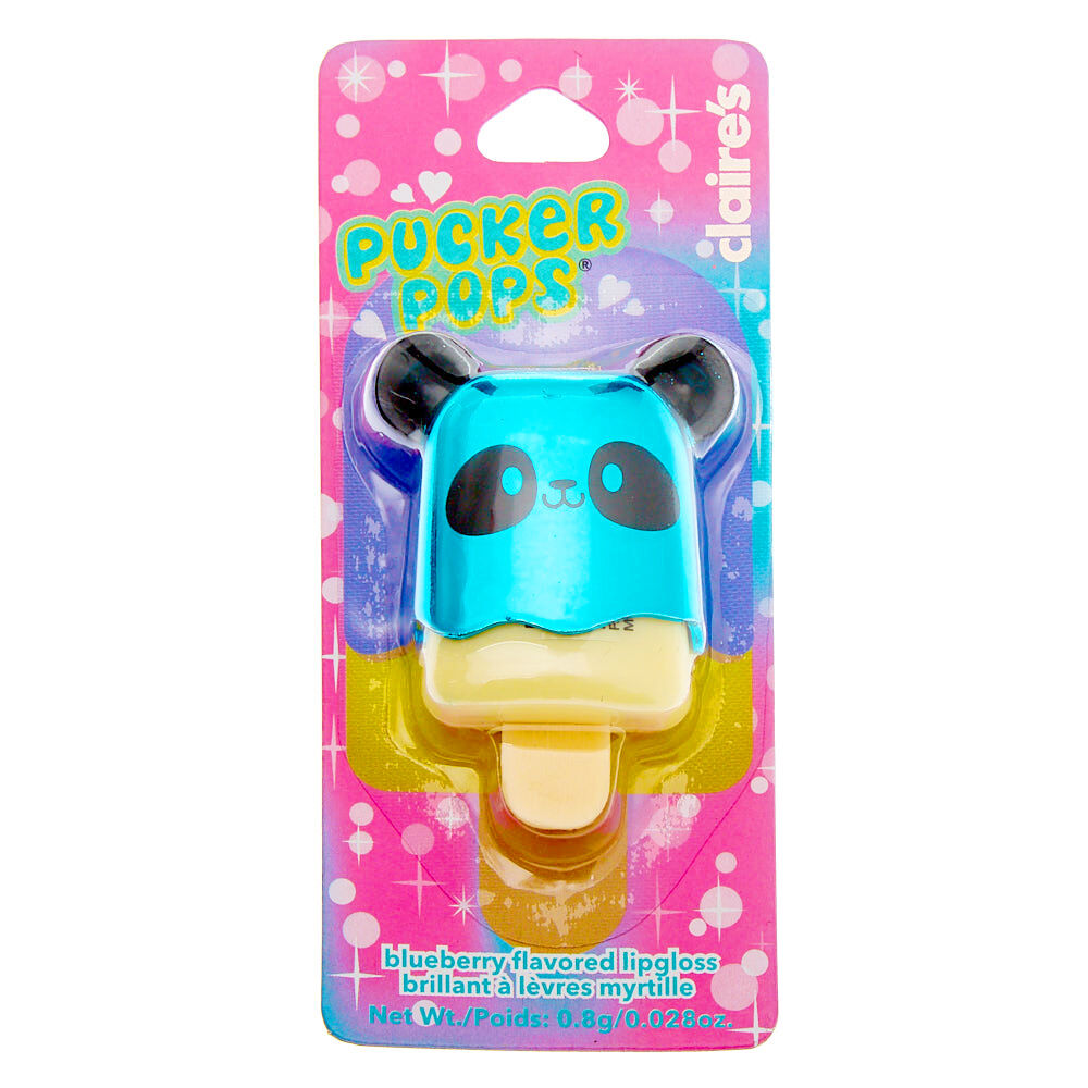 Pucker Pops® Metallic Panda Lip Gloss - Blueberry,