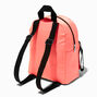 Coral Chevron Varsity Initial Mini Backpack - S,