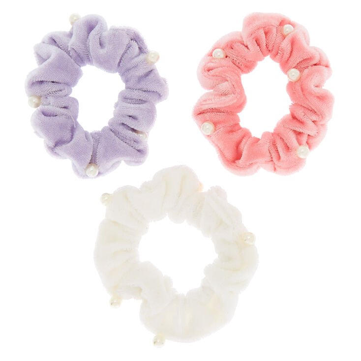 Petits chouchous en imitation velours avec perles d&#39;imitation Claire&#39;s&nbsp;Club - Lot de 3,