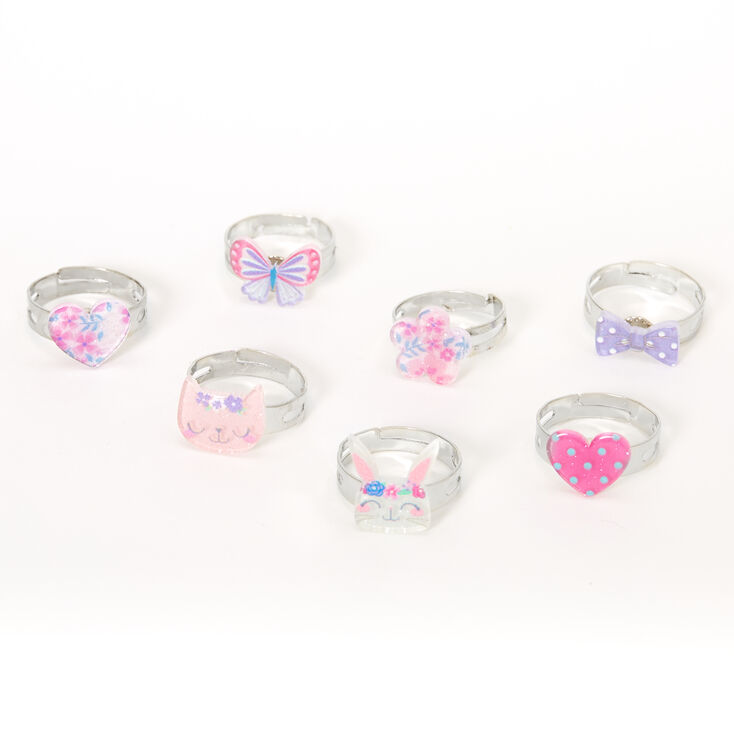 Claire&#39;s Club Spring Critters Rings - 7 Pack,