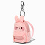 Pink Bunny Mini Backpack Keyring,