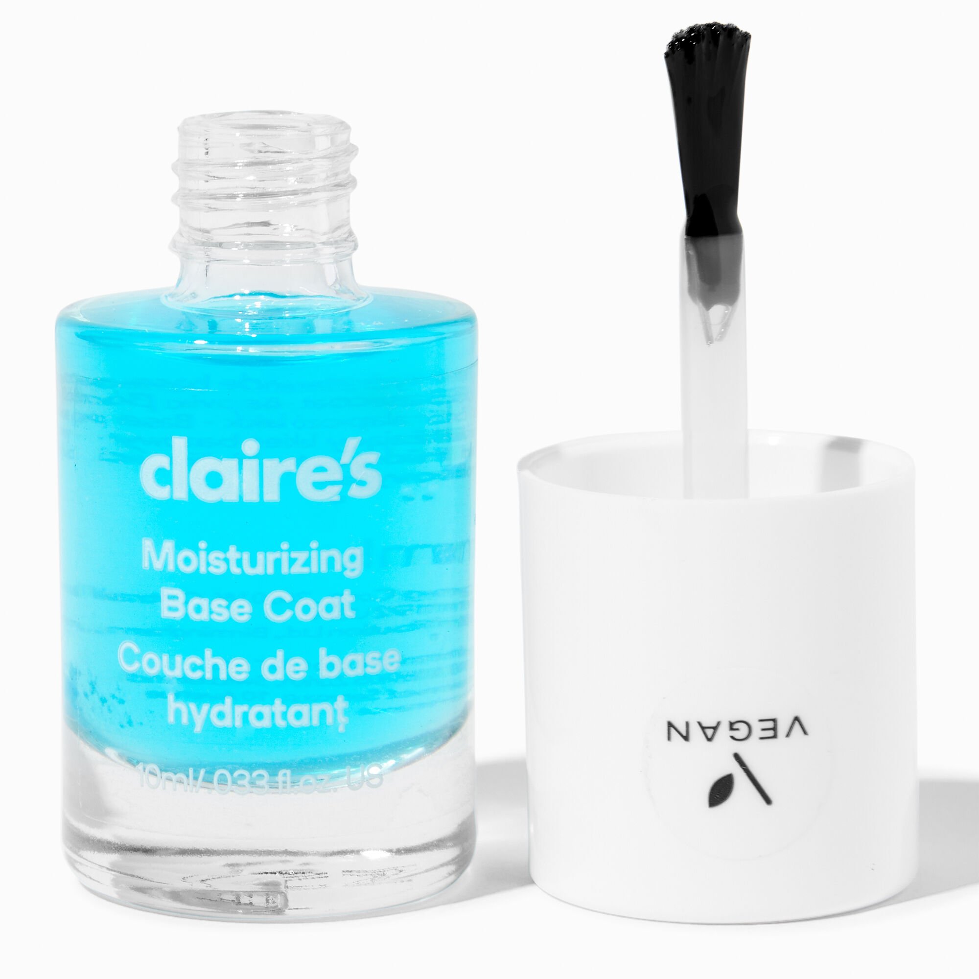 View Claires Vegan Moisturizing Base Coat Nail Polish information