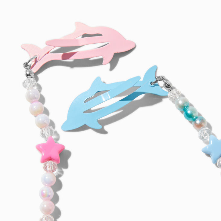 Claire&#39;s Club Dolphin Charm Hair Clips - 2 Pack ,