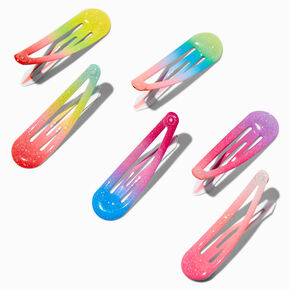 Claire&#39;s Club Ombr&eacute; Glitter Snap Hair Clips - 6 Pack,